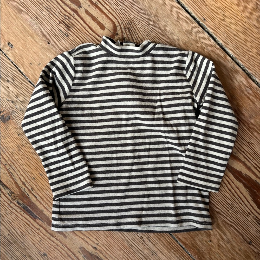 Striped Mockneck Longsleeve Tee